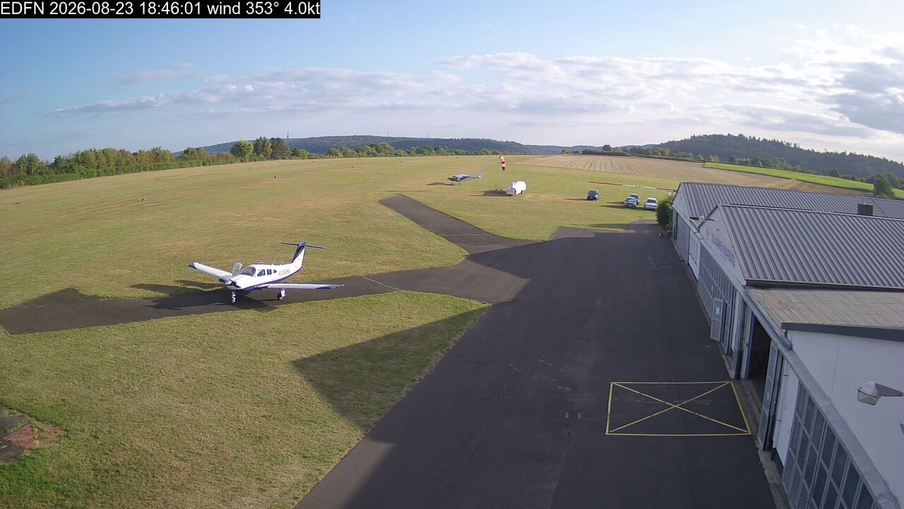 Live-Webcambild des Flugplatzes Marburg-Schönstadt